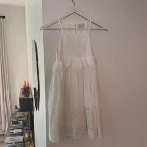 Stella McCartney Kids Cream Eyelet Dress